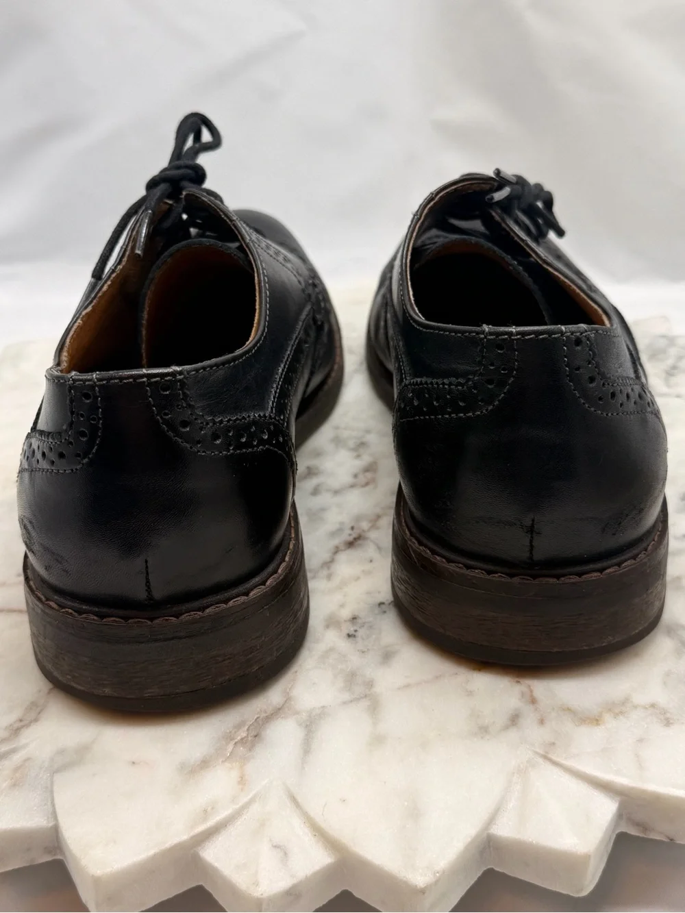 Vionic Bruno Black Leather Wingtip Oxford Dress Shoes Mens Size 10 US 43 EU